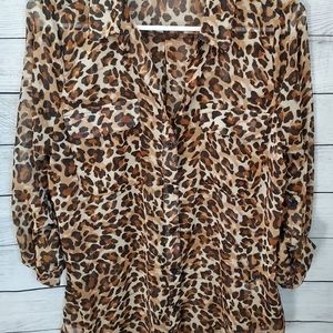 Old Navy Leopard Blouse